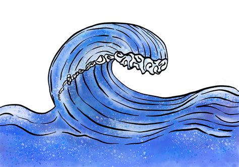 how to draw water waves.